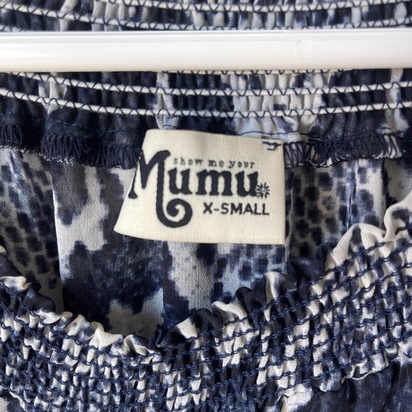 Show Me Your MuMu Navy and Cream Patterned Romper XS - Picture 2 of 3